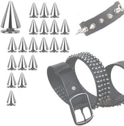 Punk Spikes in Latta 20 Unità - Spine di Cono in Alluminio - Artigianato in Pelle - Decorazione DIY - 7x9 mm - Spine