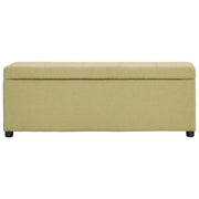 Panca con Vano Portaoggetti-Panca con Contenitore-Sgabello 116 cm Verde in Poliestere