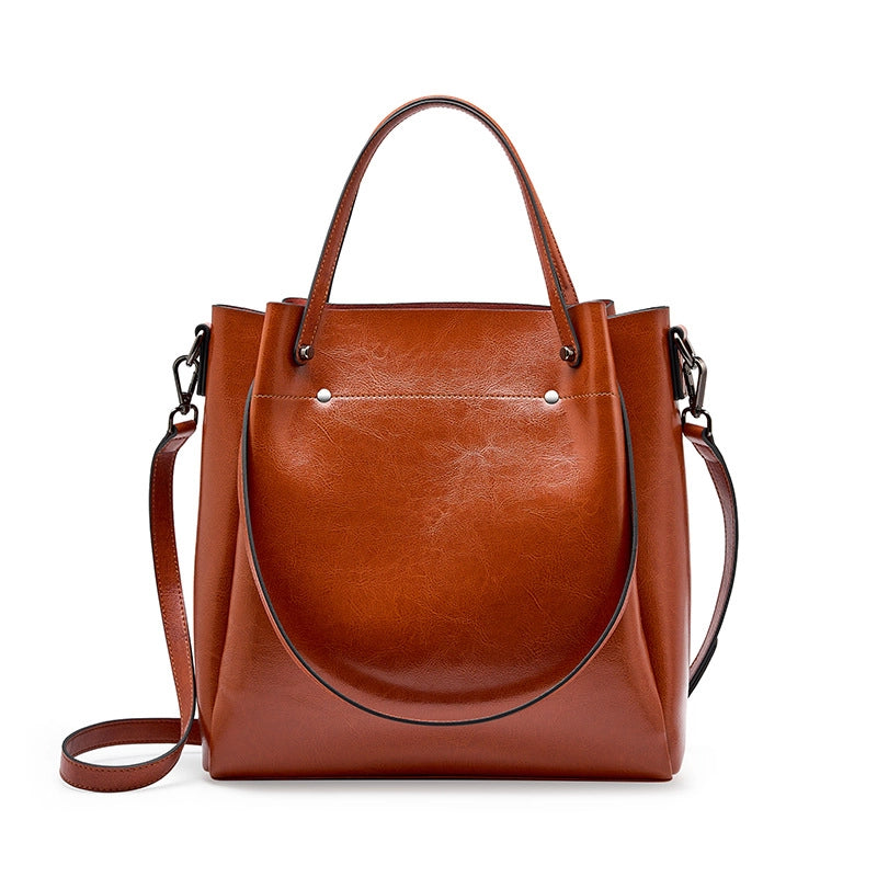 Borsa a tracolla da donna in vera pelle, stile retr¨°, marrone.