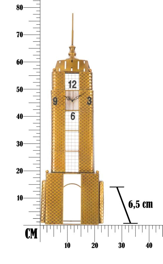 Orologio da muro moderno Empire Building cm 23,5x6,5x78