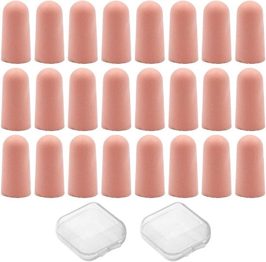 24 pezzi di schiuma morbida per isolamento acustico, orecchini da sonno riciclabili, protezione auricolare comoda, rosa.