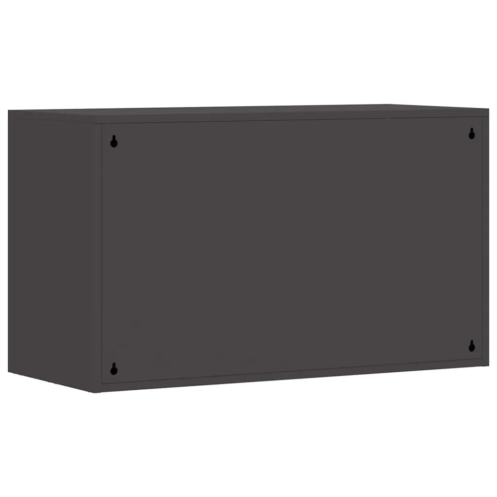 Armadio a muro per garage Nero 90 x 40 x 53 cm