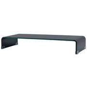 Mobile TV credenza design pratico supporto per monitor 80 cm vetro nero 2502015