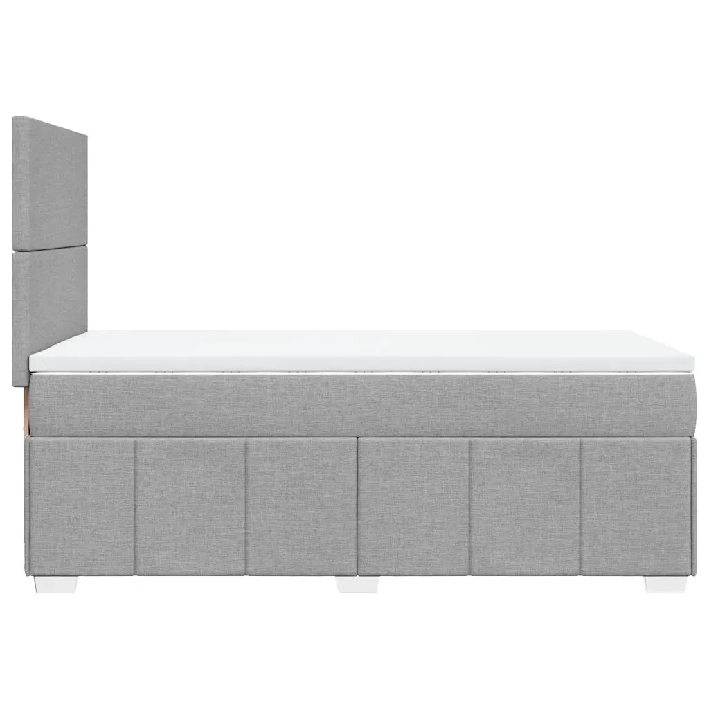 Giroletto a Molle con Materasso Grigio Chiaro 80x200 cm Tessuto