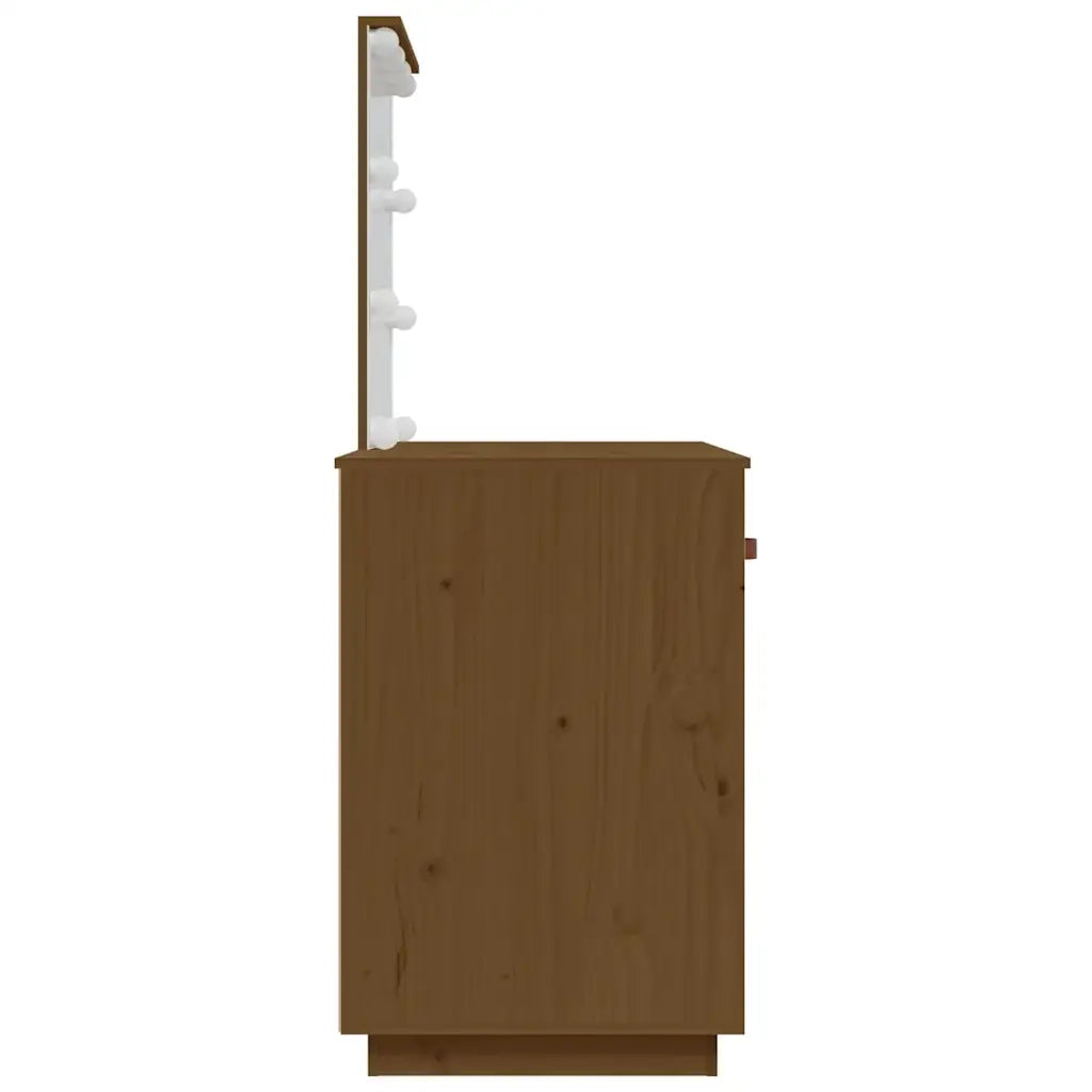 Toeletta con LED ambra 95x50x133,5cm in Legno Massello di Pino 820095