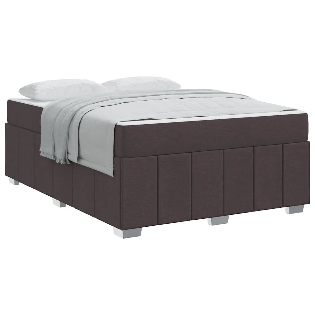 vidaXL Struttura del letto Marrone scuro 140 x 200 cm Tessuto