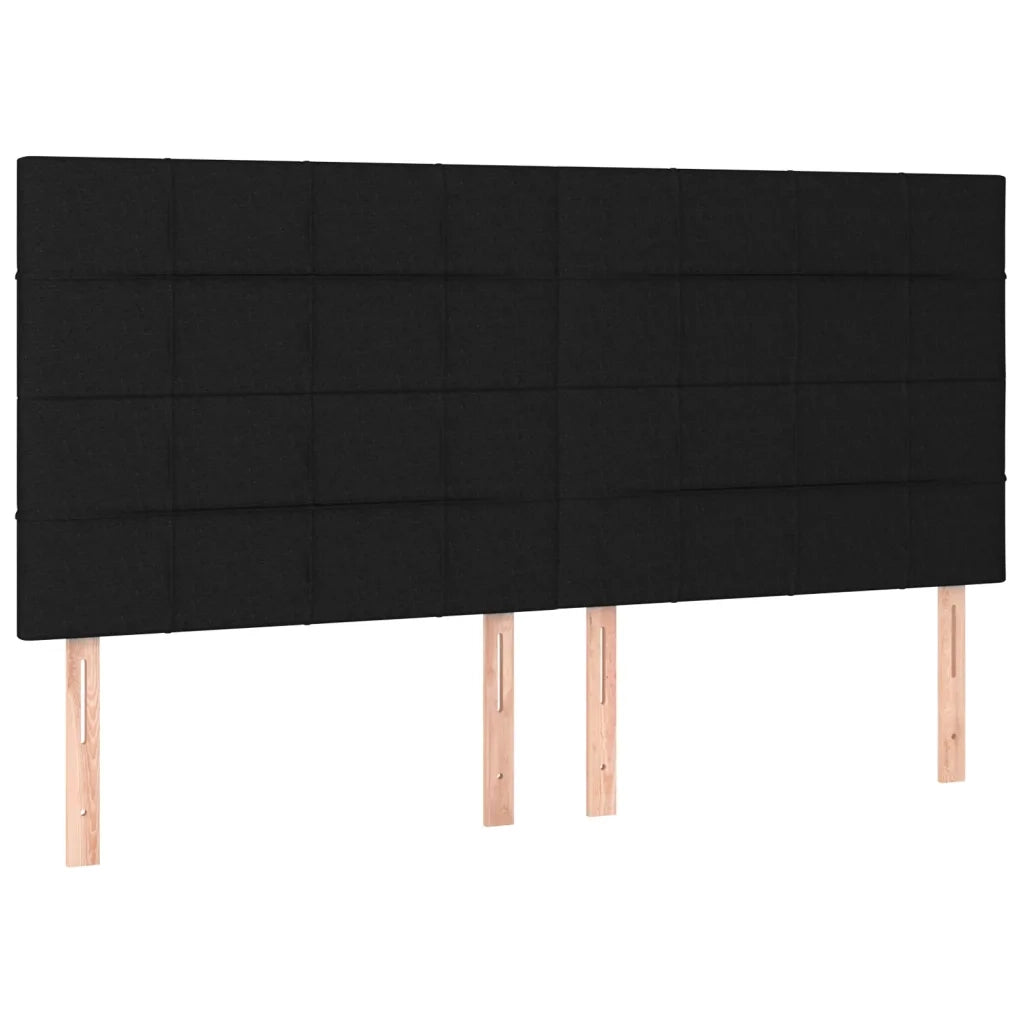 Letto a Molle con Materasso e LED Nero 180x200cm in Tessuto 3134895