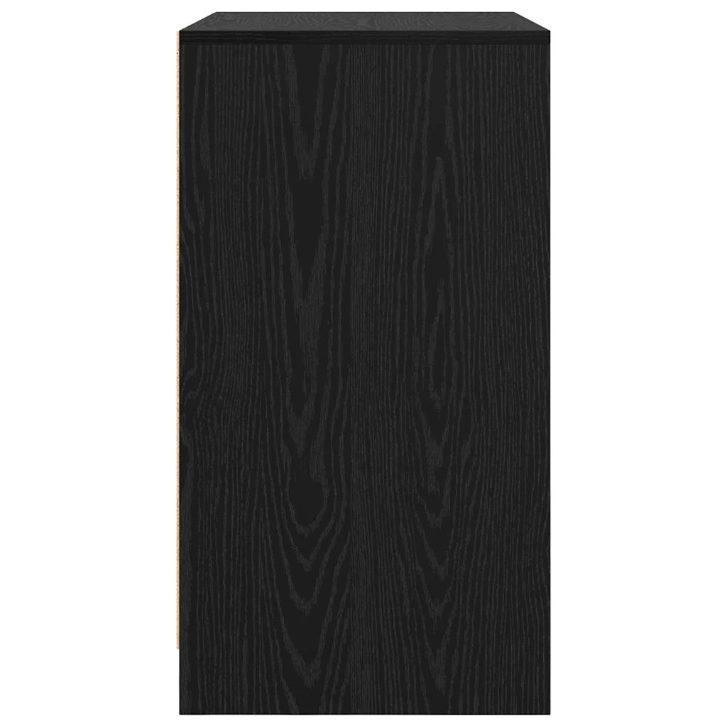 vidaXL Credenza Rovere nero 70 x 41 x 75 cm Legno multistrato