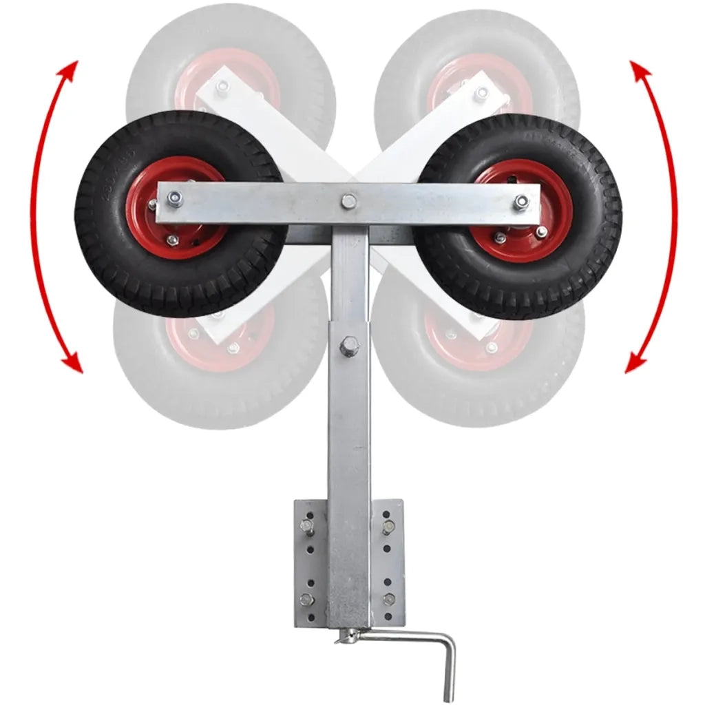 Set 2 Supporti Prua a Doppia Ruota per Rimorchio Barca 59-84 cm CFW7669162