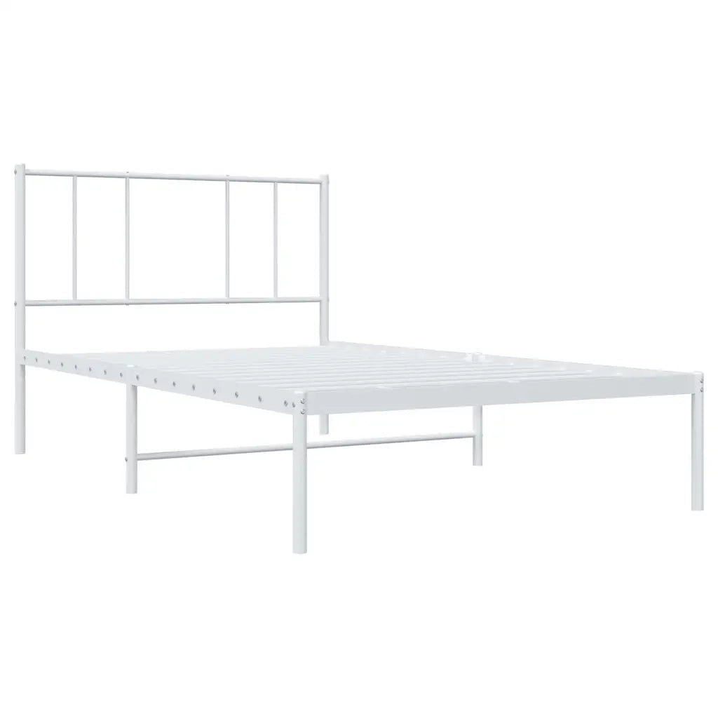 Giroletto con Testiera Metallo Bianco 107x203 cmcod mxl 129507