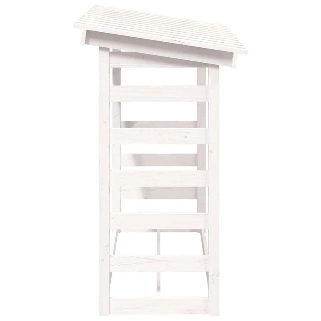 Portalegna portalegna organizer portaoggetti 108 x 64,5 x 110 cm legno di pino bianco 02_0045104