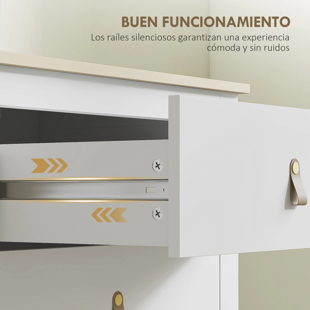 C¨®moda con 6 Cassetti ¨C zephmum ¨C Bianco 120x40x78 cm