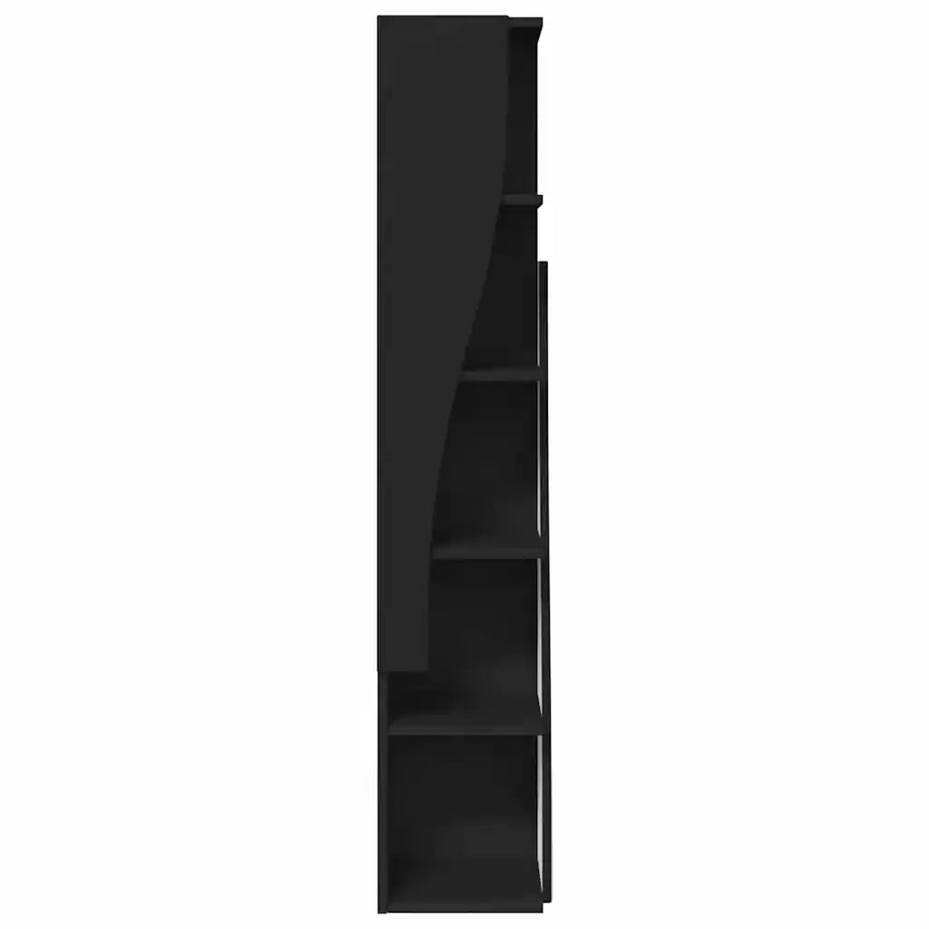 Mobile angolare Nero 27,5x27x140cm Legno multistrato