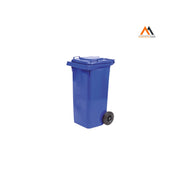 BIDONE IMMONDIZIA CARRELLATO Lt. 120 - cm 55 x 50 x 94 blu