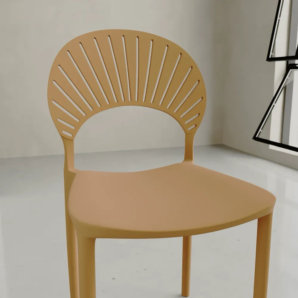 Sedia impilabile in polipropilene khaki | Alba