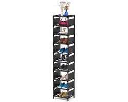 Sistema di conservazione a 10 livelli - Opacchiatore verticale sottile - Fermo metallico stabile - Risparmio di spazio - Adatto per scarpe - Laterali eleganti - Opacchiatore per scarpe