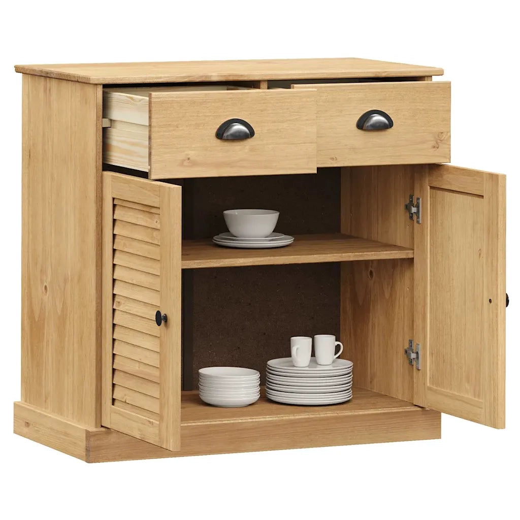 Credenza | Madia | Buffet da pranzo | Armadio da pranzo con Cassetti VIGO 78x40x75cm Legno Massello Pino