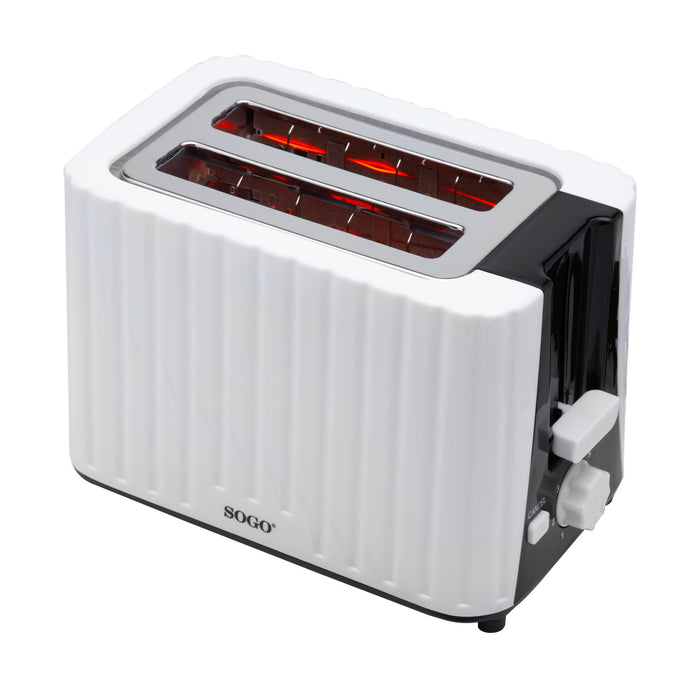 SOGO Tostapane Elettronico 2 Fette, Design Moderno, Controllo Temperatura, Autospegnimento, Vassoio Raccogli Briciole, Sicuro e Facile da Pulire
