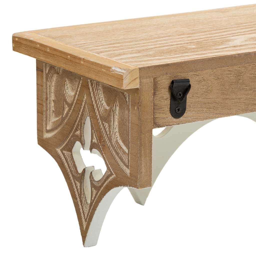 Scaffale in legno marrone 60x18x17h cm
