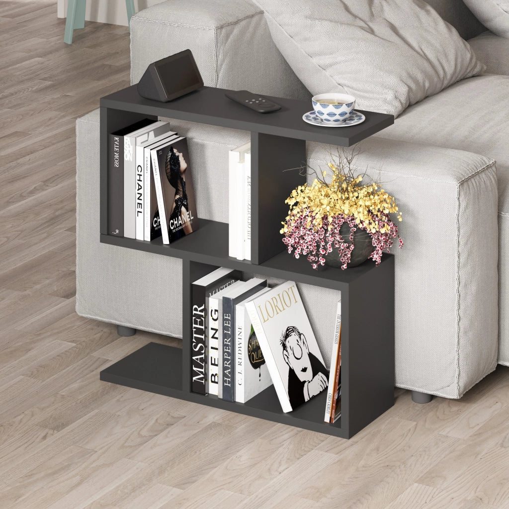 Tavolino in legno "Homemania" - 60 x 20 x 60 cm - Nero