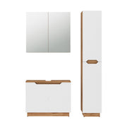 Vicco Set di mobili da bagno Rovere/bianco a strisce 3 parti