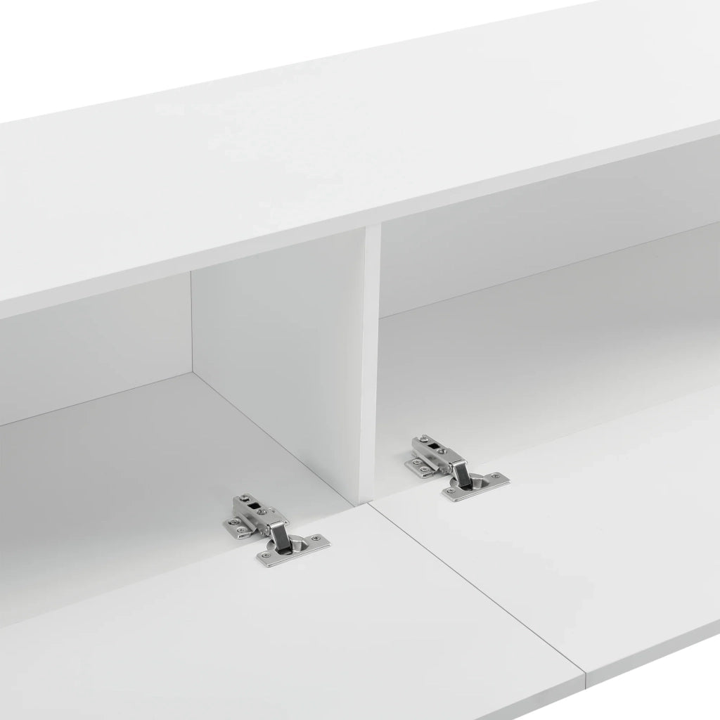 Mensola porta TV da parete di design con 2 cassetti 140 cm bianco 03_0005187