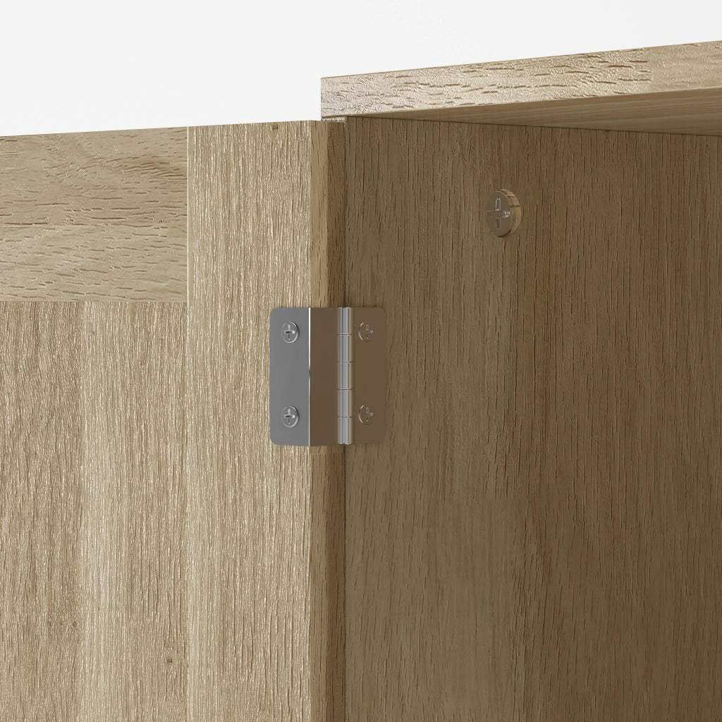 Credenza con 2 ante e 2 vani aperti; per soggiorno; in MDF e legno; 80x40x88 cm