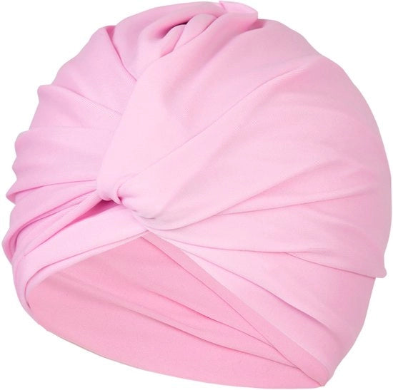 Badmuts per donne con capelli lunghi, stoffa stretch, mofe per donne con capelli lunghi, cappe da doccia per adulti per donne, mofe elastiche comode, stile pieghettato alla moda con nodo