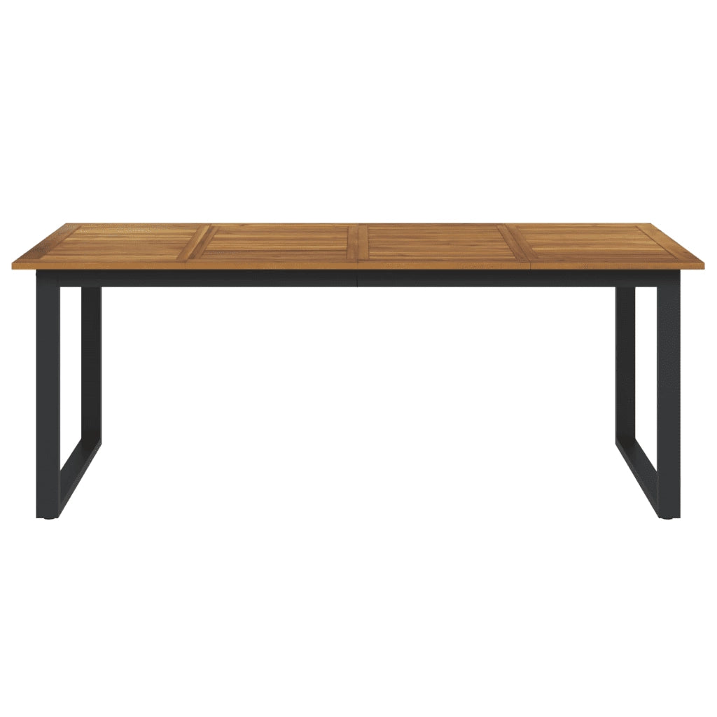 Tavolo Giardino con Gambe a U 200x90x75cm Legno Massello Acaciacod mxl 128280