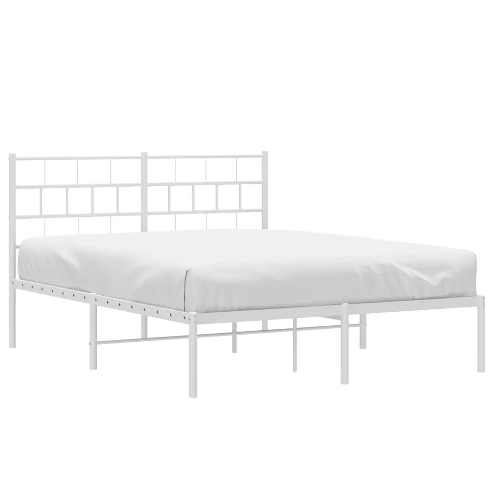 Giroletto con Testiera Metallo Bianco 150x200 cmcod mxl 107246