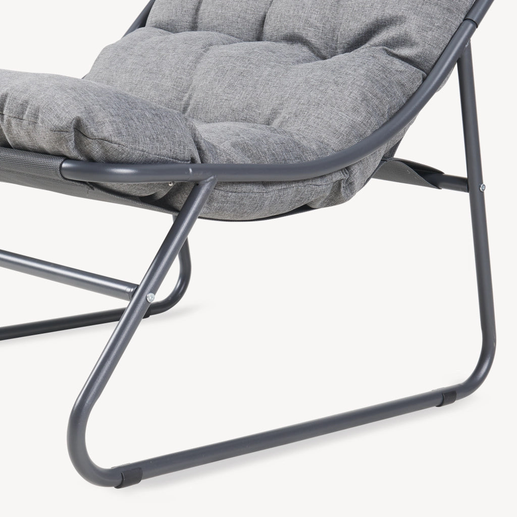 Set Salottino Malmö di 3 Mobili da Giardino con 2 Poltrone e Tavolino Rotondo - Grigio Scuro casa.pro