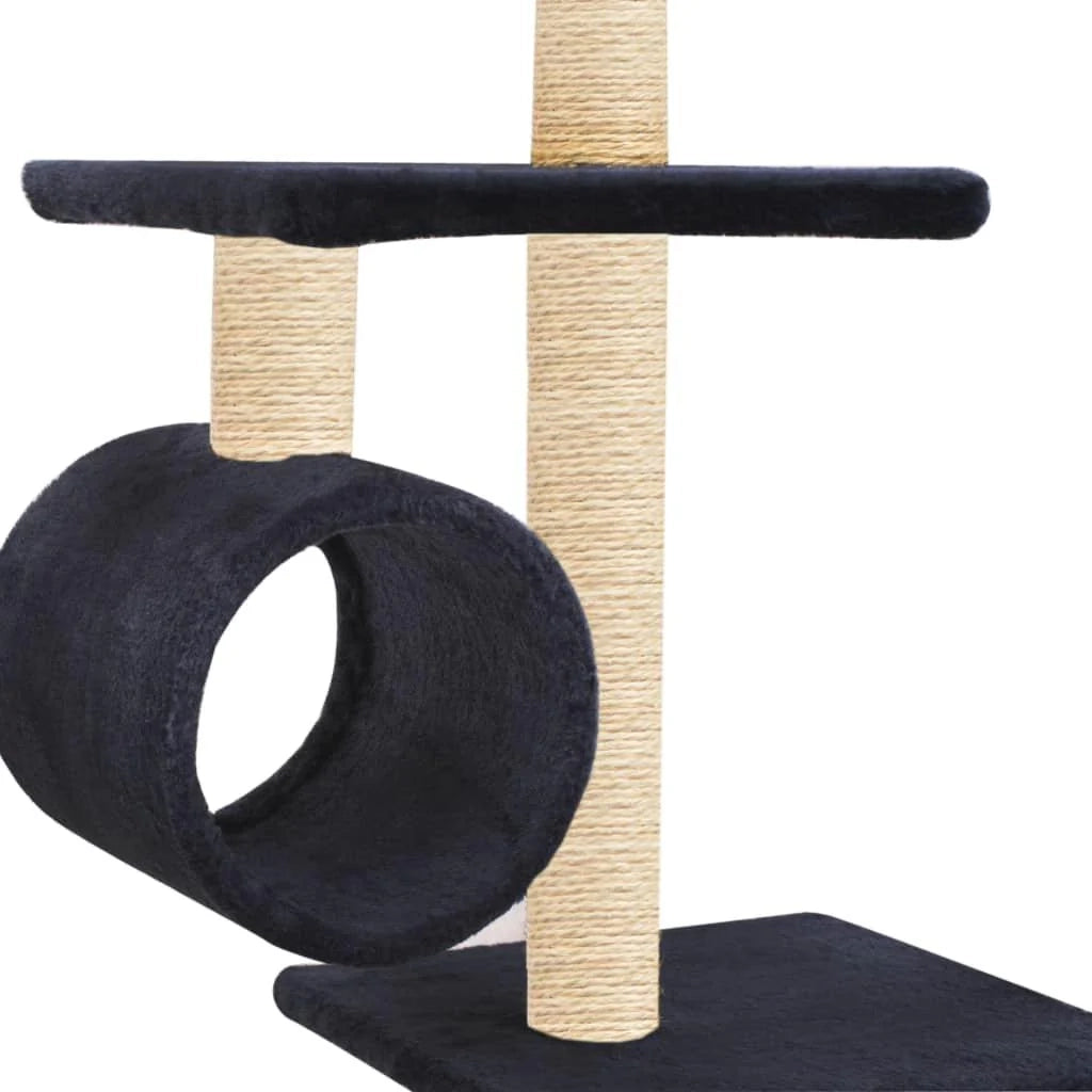 Tiragraffi albero per gatti cuccia per gatti giocattolo peluche sisal 260 cm blu scuro 3702086