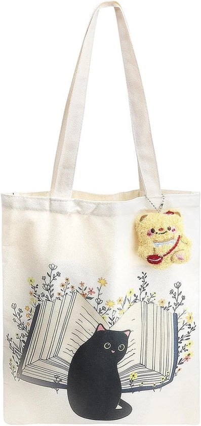 Borsa per Gatti - Taschino Opvougable - Borsa in Juta - Borsa a Mano in Canapa - 40 x 30 cm