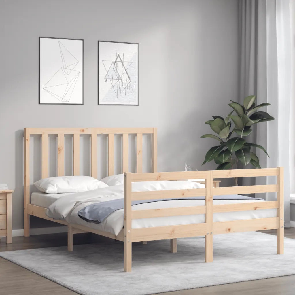 Giroletto senza Materasso-Struttura Letto 140x200 cm in Legno Massello di Pino 251859