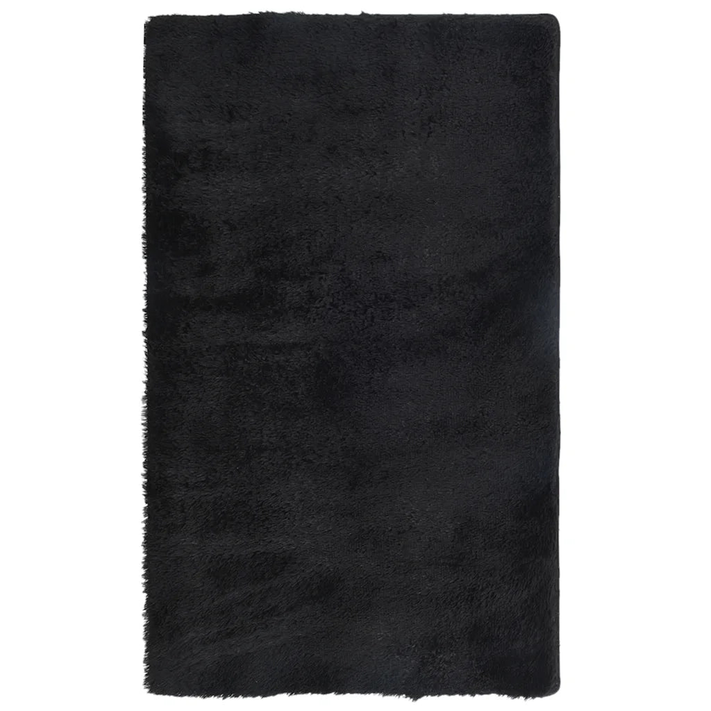 Tappeto Shaggy a Pelo Lungo NAVARRA Nero 60x100 cm poliestere 4102806