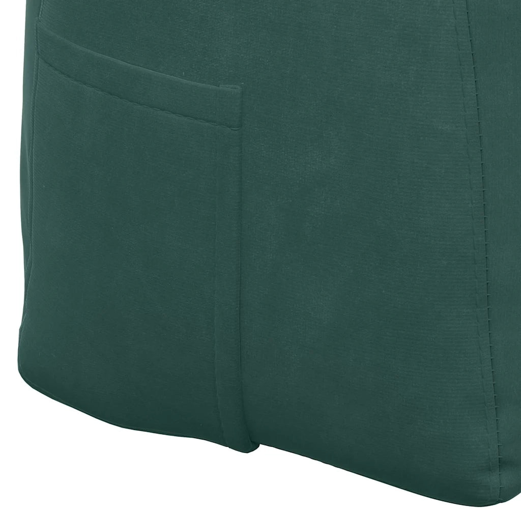 Cuscino per Schiena | Cuscino dorsale Verde Scuro 100 x 24 x 50 cm Velluto