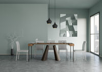 Consolle Allungabile 90-190x40x77 cm in Nobilitato Marrone