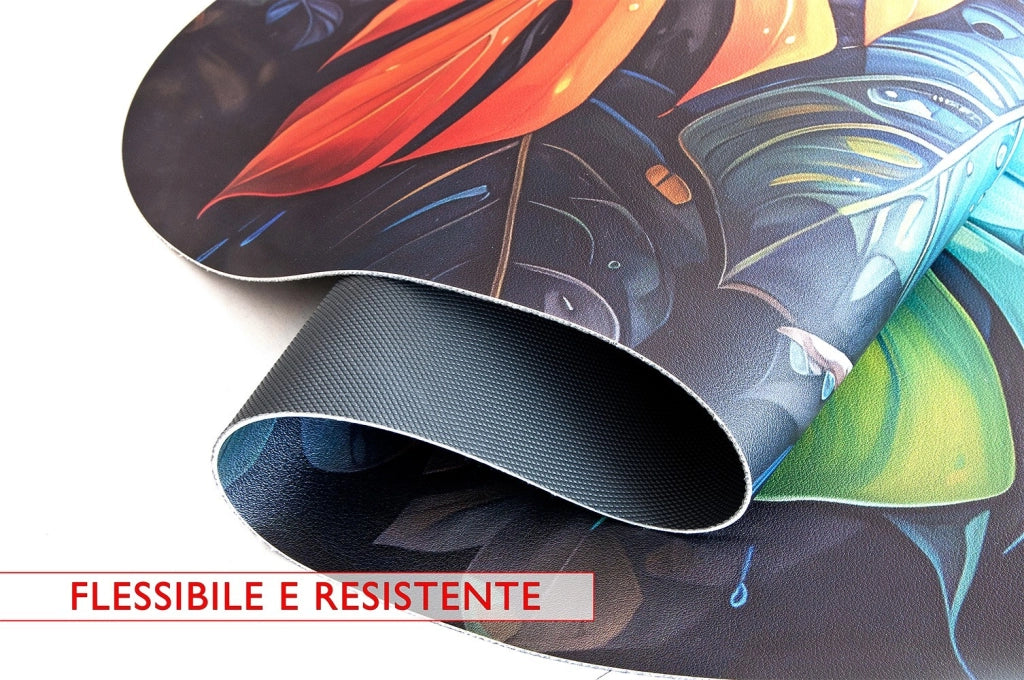 Tappeto Cucina Pvc Stampa Digitale HD Foglie Palme Moderno Sagomato Lavabile Antimacchia 50x180 cm