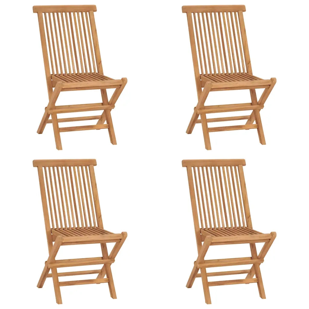 Set da Pranzo Pieghevole per Esterni 5pz Legno Massello di Teak 3096571
