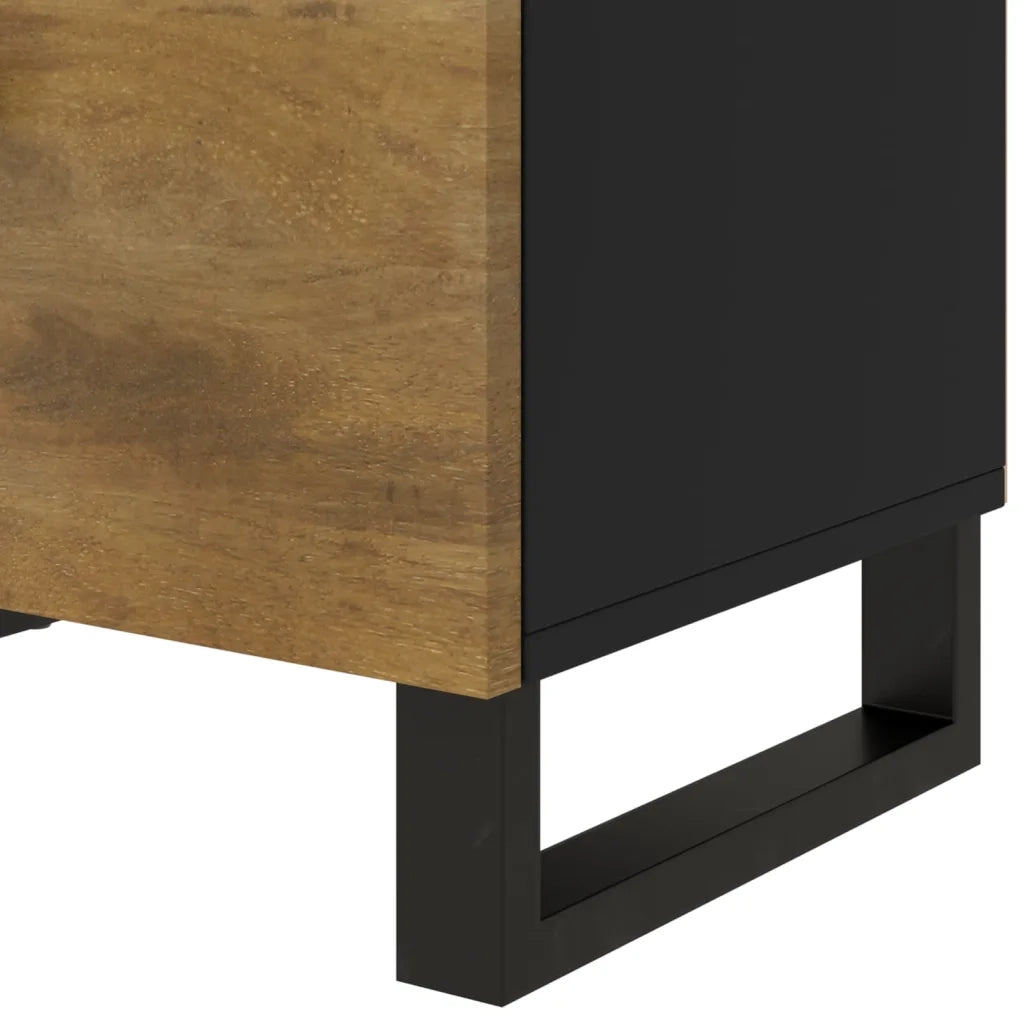 Comodino 50x33x60cm Legno Massello di Mango e Legno Multistrato 350671