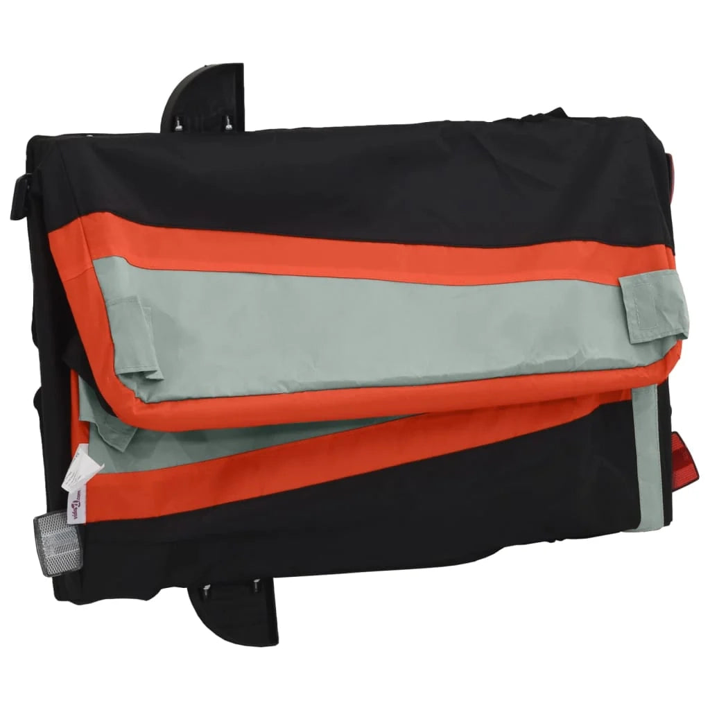 Rimorchio per trasporto biciclette capacità 30 kg ferro arancione 02_0044155