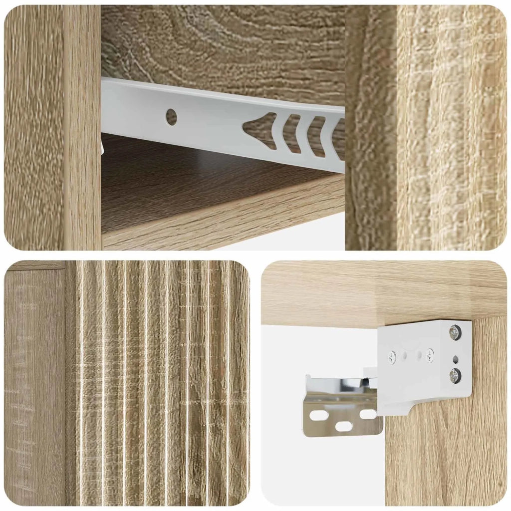 Mobiletto da notte a muro Rovere Sonoma 49 x 34,5 x 20 cm 898449
