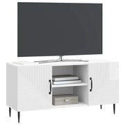 Mobile TV | Armadietto TV | Mobile Porta TV Bianco Lucido 102 x 34,5 x 50 cm Legno ingegnerizzato