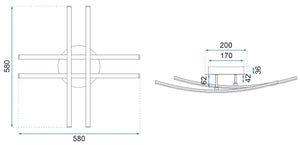 Lampa Da Soffitto Plafoniere Led Moderno App398-c