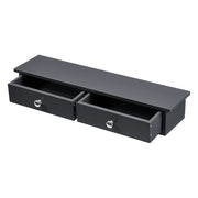 Mensola da Parete Geeste Comodino Sospeso con 2 Cassetti 60 x 15 x 10 cm - Grigio Scuro [en.casa]
