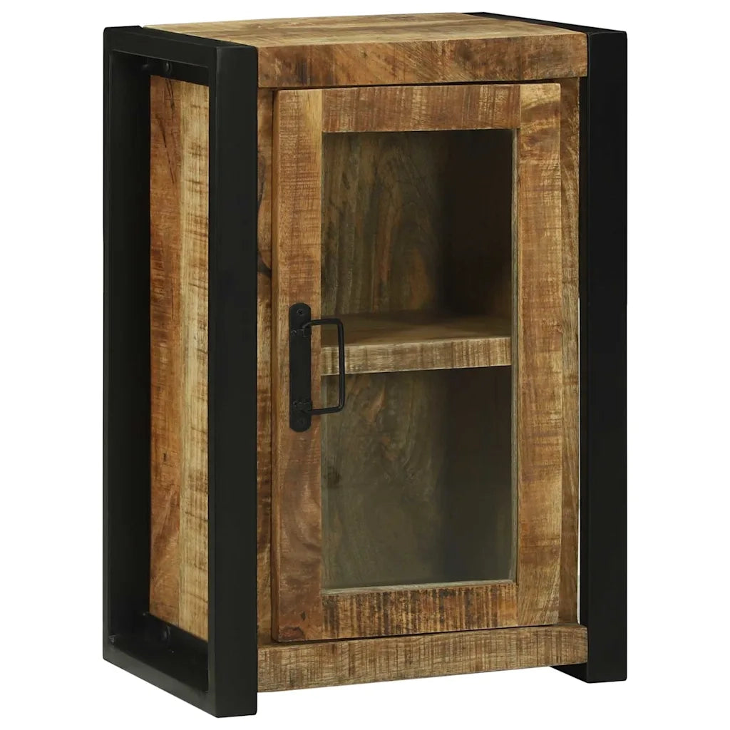 vidaXL Mobiletto da Bagno con porta Marrone Legno massello di mango