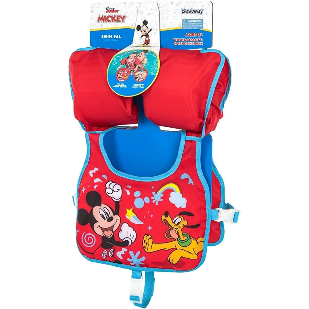 Trade Shop - Giubbotto Giubbetto Salvagente Gilet Nuoto Swim Pal Mickey Per Bambini 3-6 Anni 9101c -