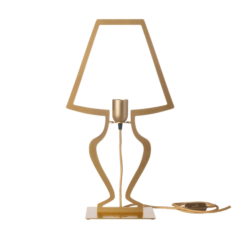 Lampada da tavolo design Silhouette grande Oro trasparente