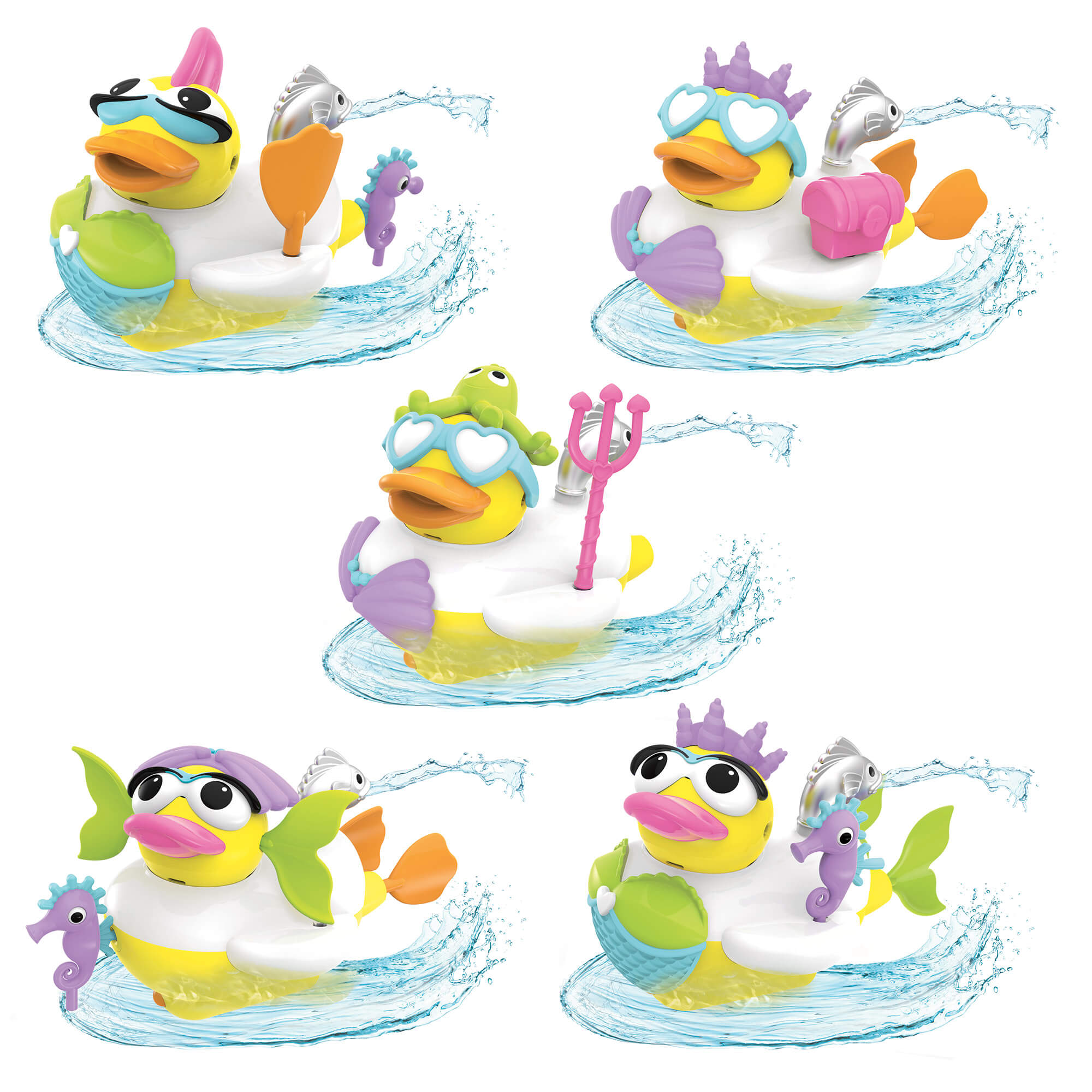 Anatra per Bagnetto con Accessori Yookidoo Jet Duck Create a Mermaid 40171