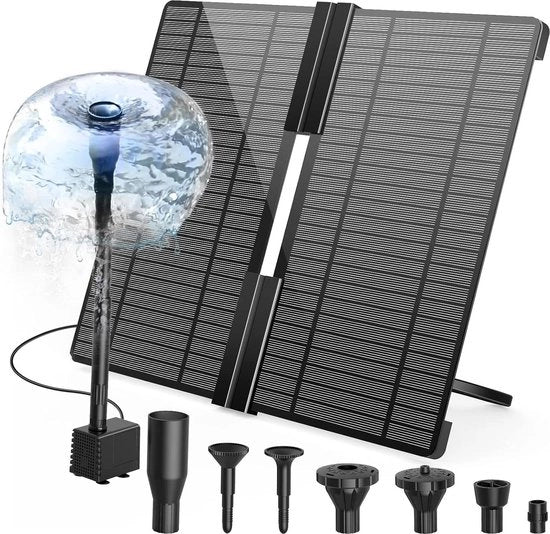 Fontana solare 20W per giardino con pompa solare adattabile per giardino con fontana solare per il rinnovo dell'acqua
